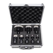 Sada vykružovacích diamantových korunek 8dílů//6-68m/box hliník