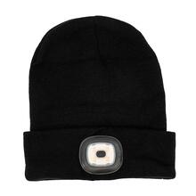 Čepice se svítilnou černá