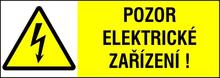 Samolepka Pozor elektrické zařízení 26x74mm 0101a