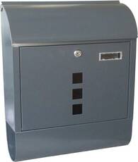 Schránka pošt. 380x465x125mm s tubusem antracit