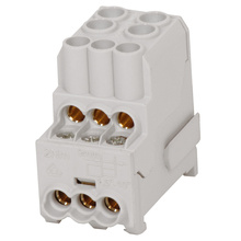 Blok pro rozdělení fází UVB 100 L, 1pól., 101A, 1000V, šedý, na DIN