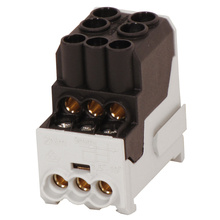 Blok pro rozdělení fází UVB 100 L S, 1pól., 101A, 1000V, černý, na DIN