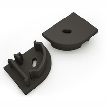 Koncovka rohového LED profilu AVA MAGLYTE-10 ANGULAR plná, černá