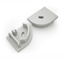 Koncovka LED profilu 
AVA  MAGLYTE-10 ANGULAR , šedá s 
dírou, 3-308