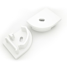 Koncovka LED profilu
AVA  MAGLYTE-10 ANGULAR , bílá, s 
dírou, 3-310