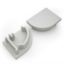 Koncovka LED profilu 
AVA  MAGLYTE-10 ANGULAR , šedá, 
3-307