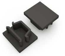 Koncovka LED profilu AVA 
MAGLYTE-10 plná, černá, 3-303