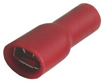 Objímka plochá celoizolovaná, průřez 0,5-1,5mm2 / 4,8x0,8mm izolace PVC dle UL (RF-F408P)