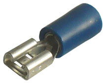 Objímka plochá poloizolovaná, průřez 1,5-2,5mm2 / 4,8x0,8mm PVC (BF-F408)