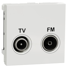 Schneider NU345218 Unica Zásuvka TV/R koncová, 4 dB, 2M, Bílá