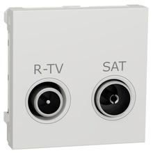 Schneider NU345518 Unica Zásuvka TV-R/SAT koncová 5,5 dB, 2M, Bílá