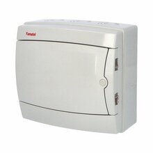 Rozvodnice Acqua 3908-TB IP65, 8mod., na omítku, neprůhl. dveře, 215x235x110mm