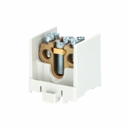 Svorkovnice stoupací HAK/1/35, nekrytá, 100A, 1pól., 1x35mm2 a 2x25mm2, na DIN 1