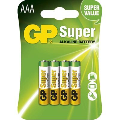 Alkalická baterie GP Super LR03 (AAA), blistr B1311 1