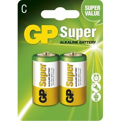 Alkalická baterie GP Super LR14 (C), blistr B1331 1