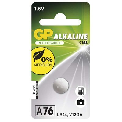 Alkalická knoflíková baterie GP LR44 (A76F), blistr B13762 1