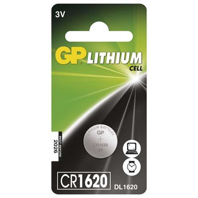 Lithiová knoflíková baterie GP CR1620, blistr B15701 1