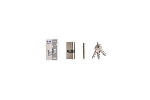 Vložka zámku, FAB HOME NIKL, 65 mm, 3 klíče Vložka zámku, FAB HOME NIKL, 65 mm, 3 klíče 1