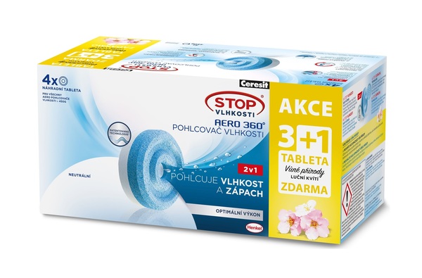 CERESIT STOP vlhkosti náplň 3+1 luční kvítí 4x450g 1