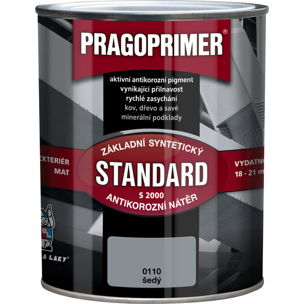 Pragoprimer standart S2000 základní na kov, 0110 šedá 0,6 l Pragoprimer standart S2000 základní na kov, 0110 šedá 0,6 l 1