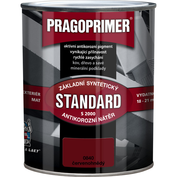 Pragoprimer standart S2000 základní na kov, 0840 červenohnědá 0,6 l Pragoprimer standart S2000 základní na kov, 0840 červenohnědá 0,6 l 1