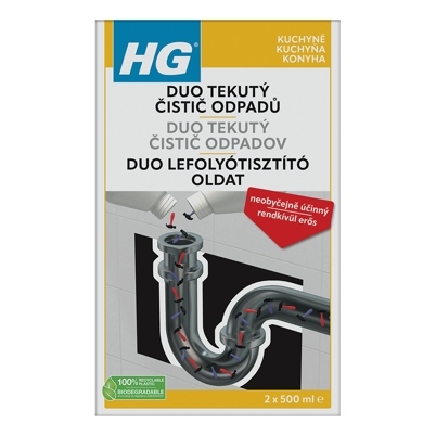 HG-Duo tek. čistič odpadů 2x500ml 1