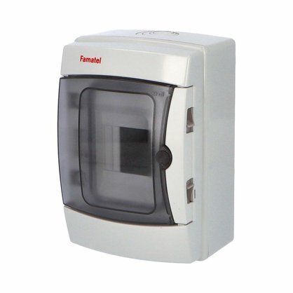 Rozvodnice Acqua 3904-TTB IP65, 4mod., na omítku, průhl. dveře, 215x145x110mm 1