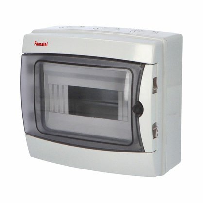 Rozvodnice Acqua 3908-TTB IP65, 8mod., na omítku, průhl. dveře, 215x235x110mm 1