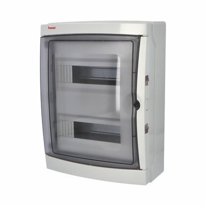 Rozvodnice Acqua 3926-TTB IP65, 26mod., na omítku, průhl. dveře, 410x310x150mm 1