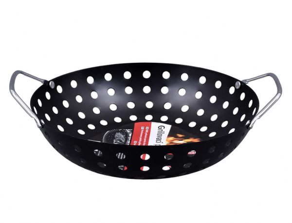 Pánev děrovaná na smažení d28x10cm BBQ 1