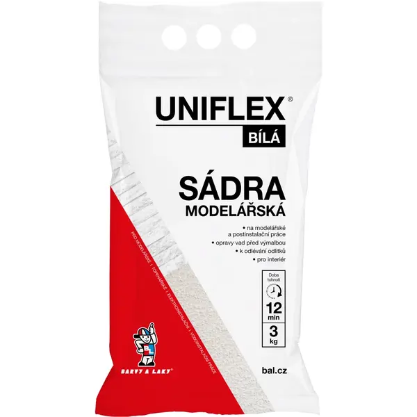 Sádra bílá 3kg 1