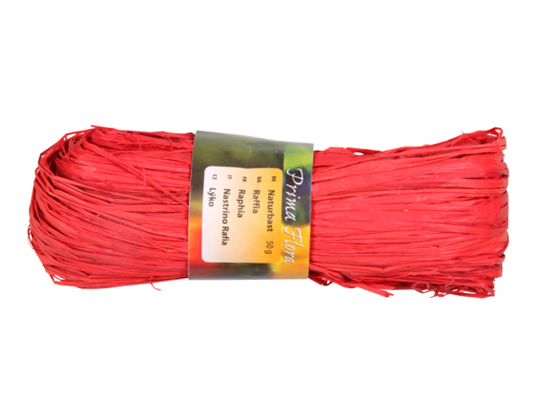 Provaz lýko 50g červená 1