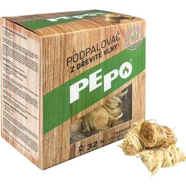 Podpalovač Pepo dřev.vlna 32ks/bal 1