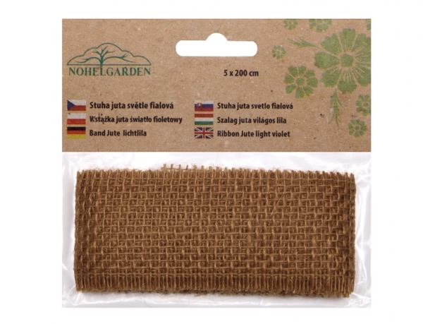 Stuha juta 5cm/2m hnědá 1
