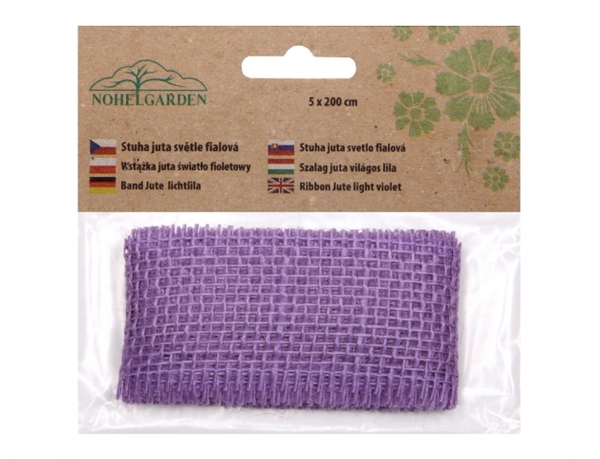 Stuha juta 5cm/2m sv.fialová 1