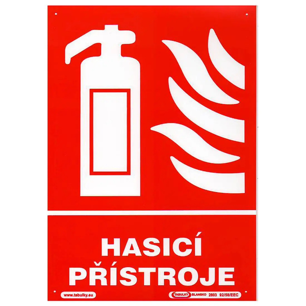 Tabulka HASICÍ PŘÍSTROJ 210x297mm/A4/ Tabulka HASICÍ PŘÍSTROJ 210x297mm/A4/ 1