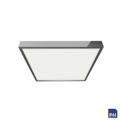 LENYS 49029 koupelnový přisazený panel LED 12W 1000lm 4000K 14cm hranatý IP44, chromové 1
