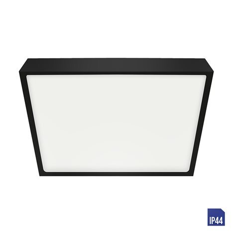 LENYS 49048 svít. LED 18W 1500lm 4000K 19cm hranaté IP44, černé 1