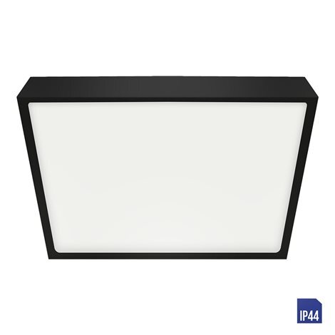 LENYS 49049 svít. LED 24W 2040lm 4000K 24cm hranaté IP44, černé 1