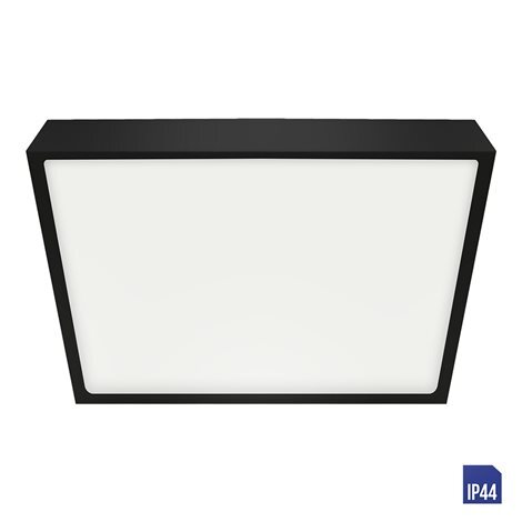 LENYS 49049 koupelnové přisazené svítidlo LED 24W 2040lm 4000K 24cm hranaté IP44, černé 1