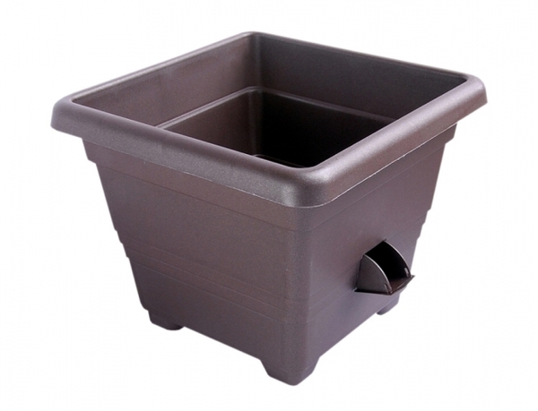 Květináč samozavlažovací BERGAMOT 35x35x28/knot/tm.hn. 1