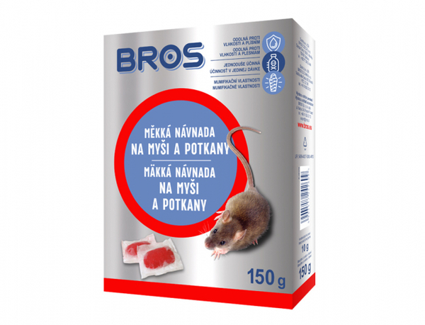 Bros-Měkká návnada na Myši a potkany 150g 1