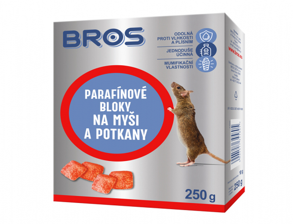 Bros-Parafínové bloky na Myši a potkany 250g 1