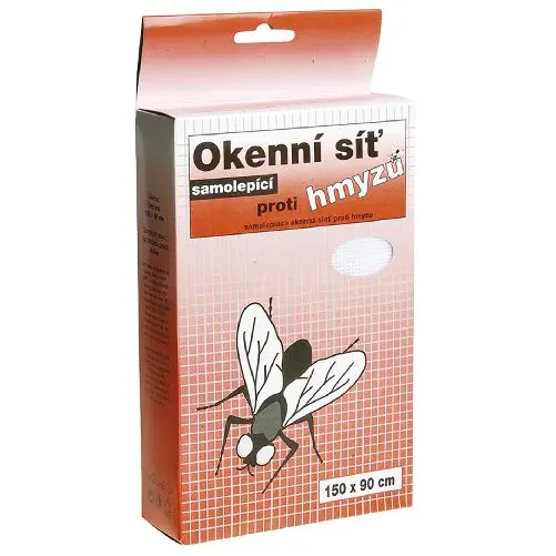 Síť proti hmyzu okenní 150x90cm sklovl. černá samolep. 1