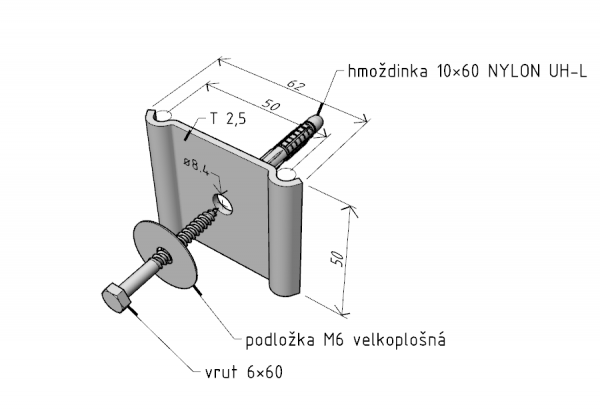 Stoupačkový držák Arkys Merkur 2 DZM 7 GZ ARK-214070 1