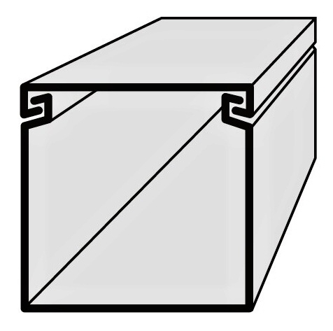 Polyprofil lišta vkládací 40x40 2m hnědá 1