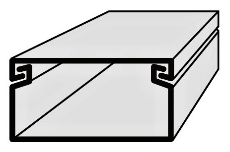 Polyprofil lišta vkládací 40x20 2m hnědá 1