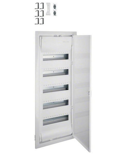 HAGER Skříň VOLTA VU60NC, 60TE, 5-řadá, zapuštěná, plastová vana, kovová plná dvířka, bezš 1