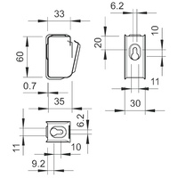 OBO 2207028 Svazkový držák Grip 2031 M 15 FS 2