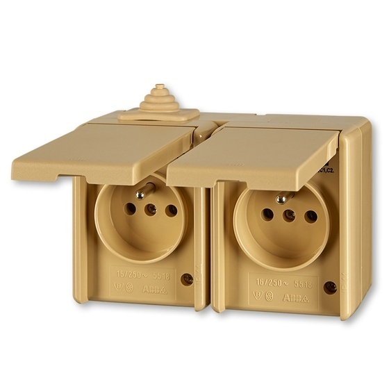 5518-2029 D ABB Praktik dvojzásuvka IP44 béžová 5518-2029 D ABB Praktik dvojzásuvka IP44 béžová 1